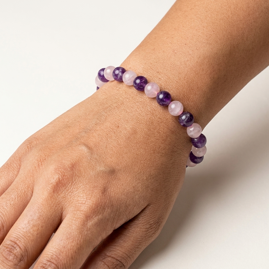 Relationship Healing Bracelet | Amethyst & Rose Quartz