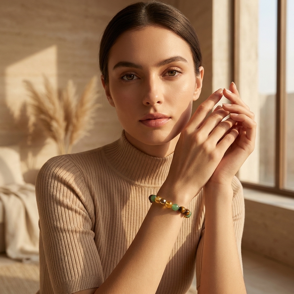 Money Magnet Bracelet | Citrine Pyrite Green Aventurine