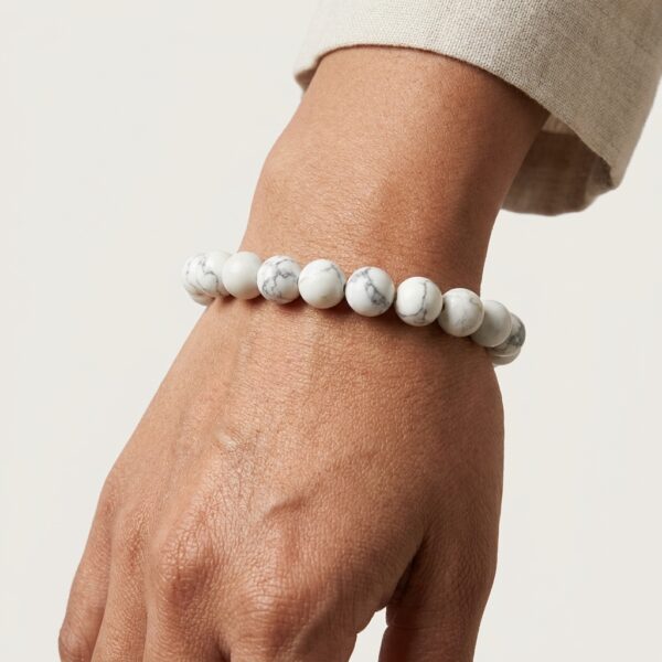 Howlite crystal bracket